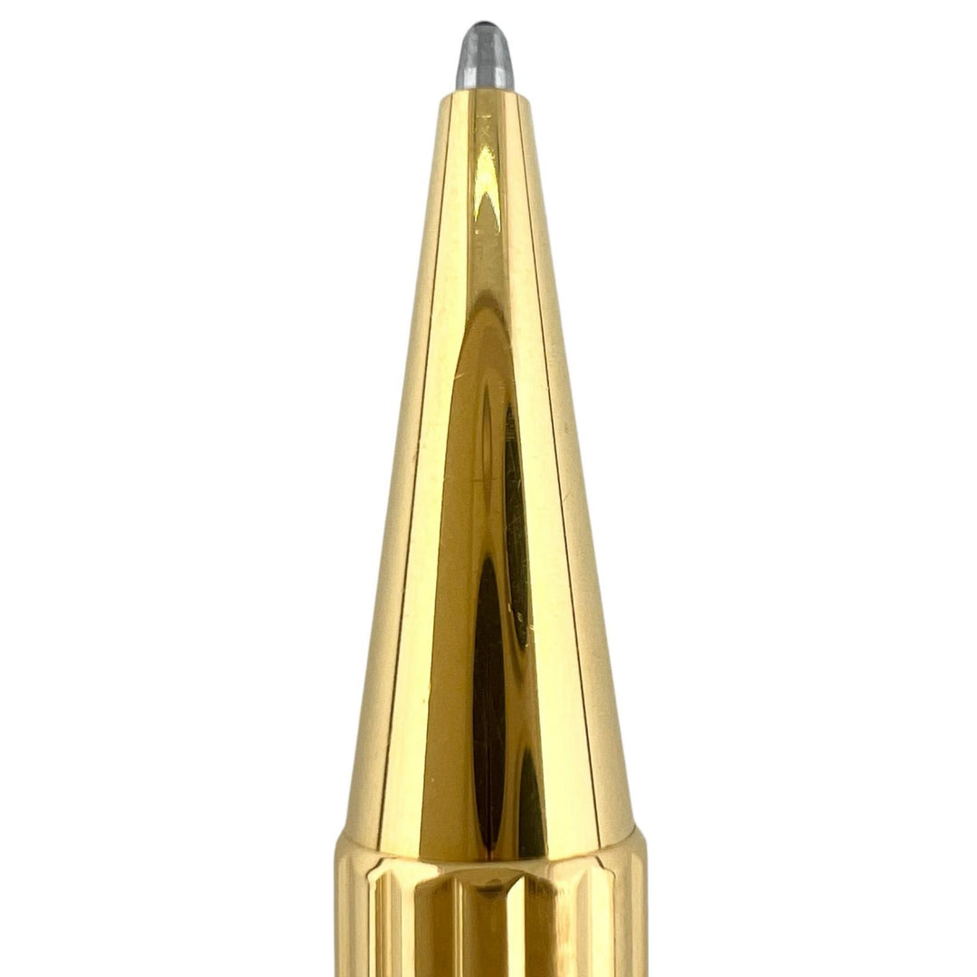 Great Cartier Ballpoint pen Trinity Do Stripe Pattern Twist Type gold mens