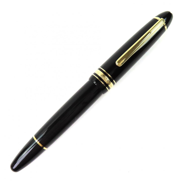 Very Good MONTBLANC fountain pen Meisterstück 146 white star black 14K mens