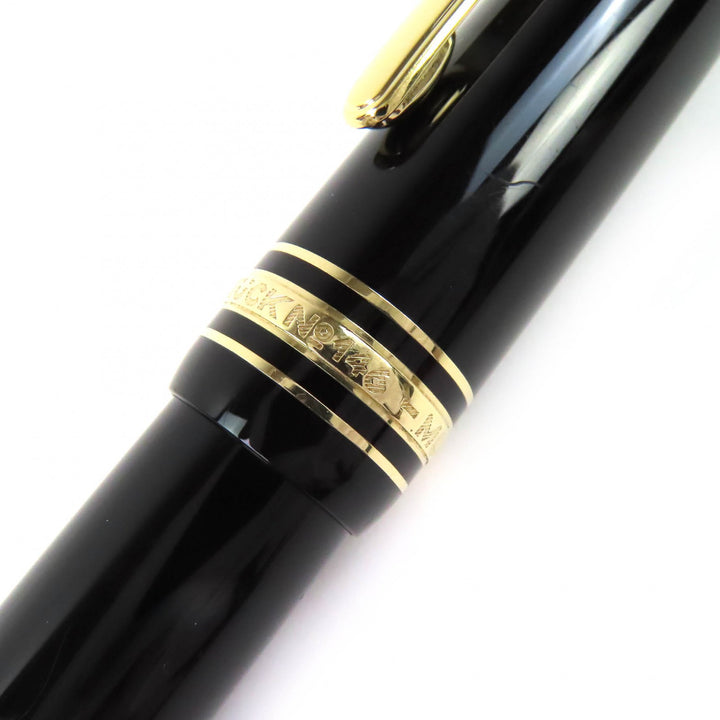 Very Good MONTBLANC fountain pen Meisterstück 146 white star black 14K mens