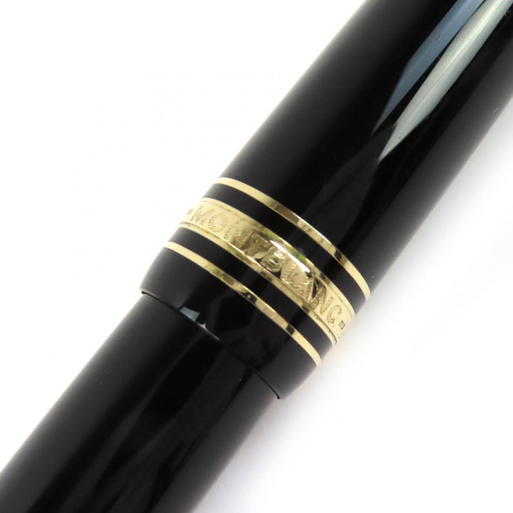 Very Good MONTBLANC fountain pen Meisterstück 146 white star black 14K mens