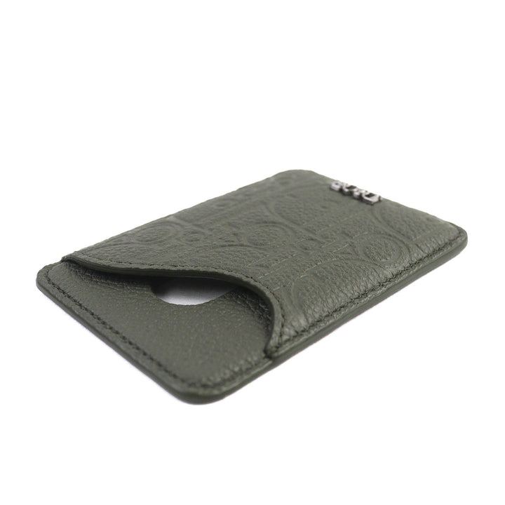 Excellent DIOR Card Case SADDLE Logo Magnet Gravity Leather Card Holder khaki 2ADCH168FLG