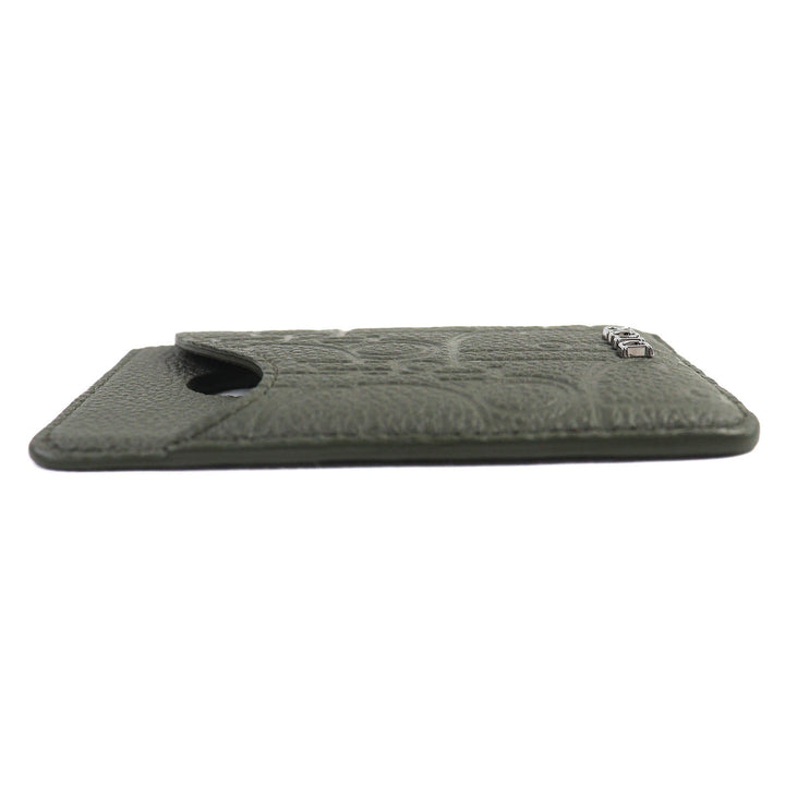 Excellent DIOR Card Case SADDLE Logo Magnet Gravity Leather Card Holder khaki 2ADCH168FLG