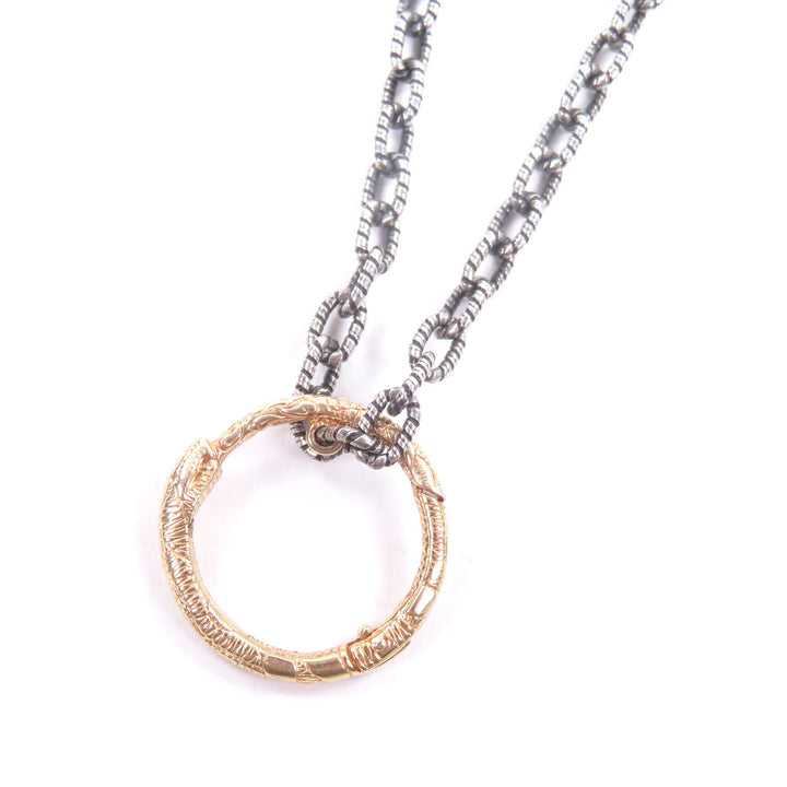 Great GUCCI Necklace Ouroboros Accessories Silver AG925 mens 461997
