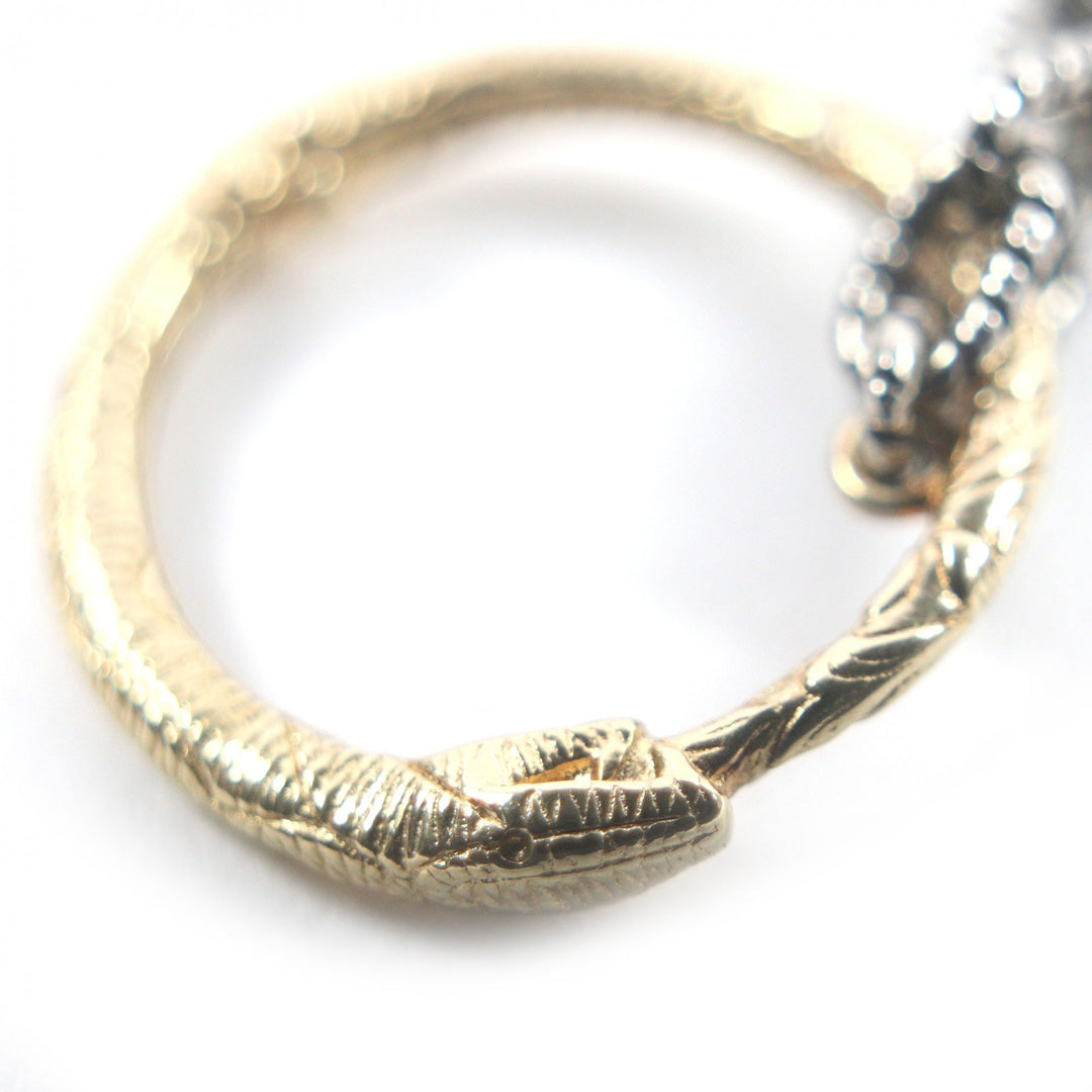 Great GUCCI Necklace Ouroboros Accessories Silver AG925 mens 461997
