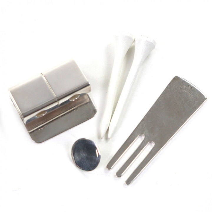 Great TIFFANY&Co. Fork, comb, marker, tee golf set Silver 925 mens