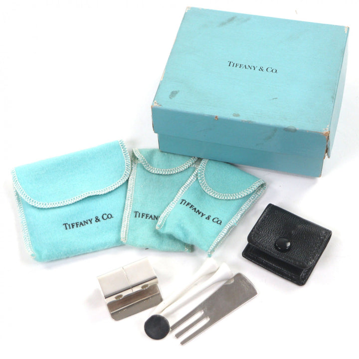Great TIFFANY&Co. Fork, comb, marker, tee golf set Silver 925 mens