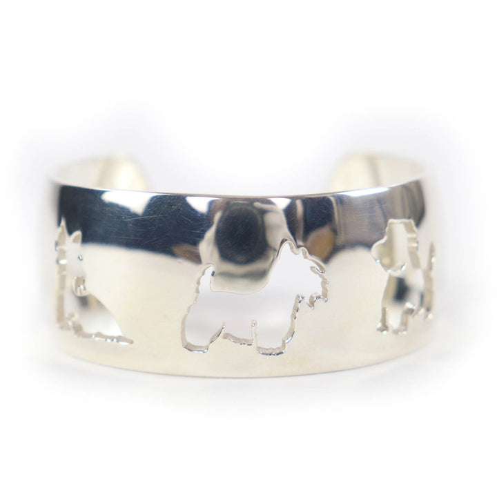Great HERMES Bangle Dog design accessory bracelet Silver 925 Women
