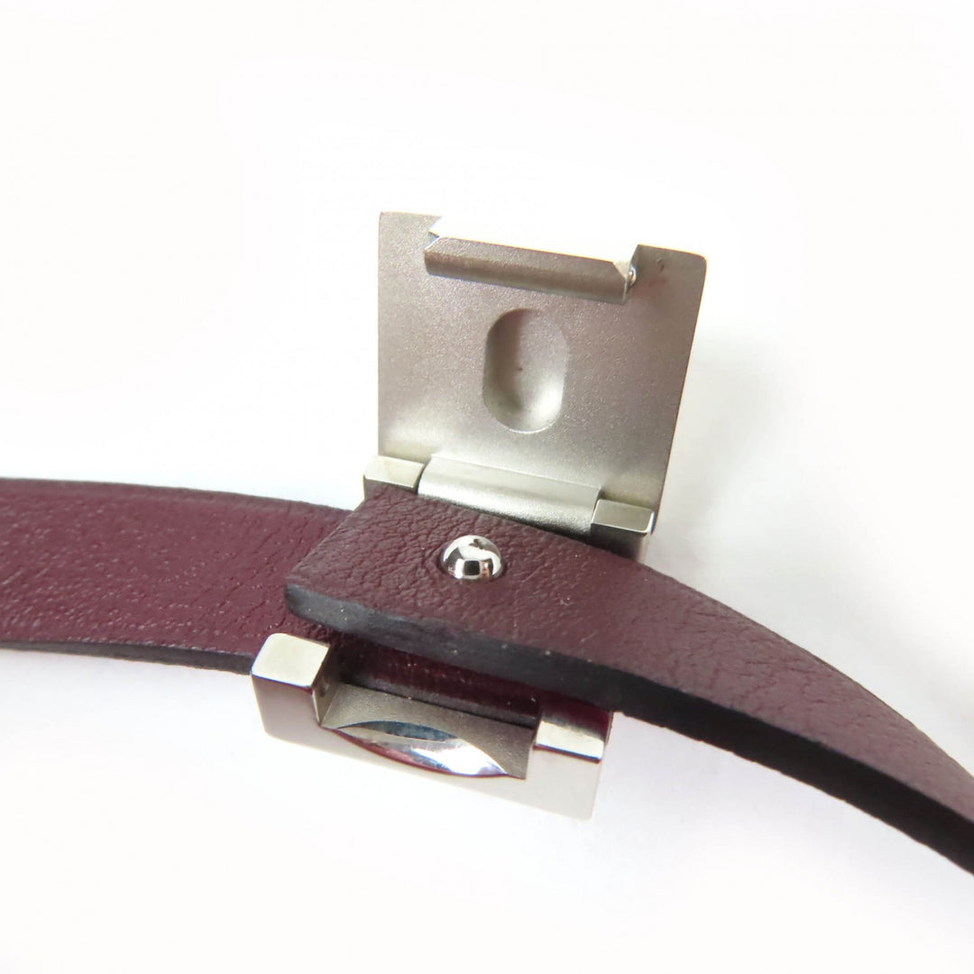 Excellent HERMES bracelet Medor Infinie Double Tour Bracelet purple leather