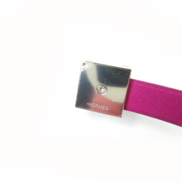 Excellent HERMES bracelet Medor Infinie Double Tour Bracelet purple leather