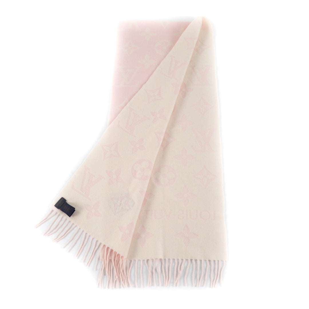 Great LOUIS VUITTON Scarf Pink off-white wool Women M79522