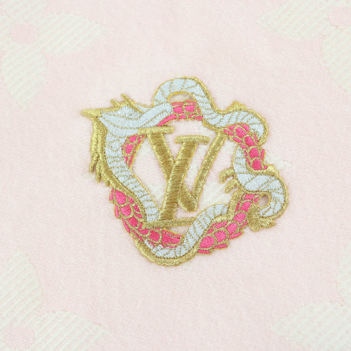 Great LOUIS VUITTON Scarf Pink off-white wool Women M79522