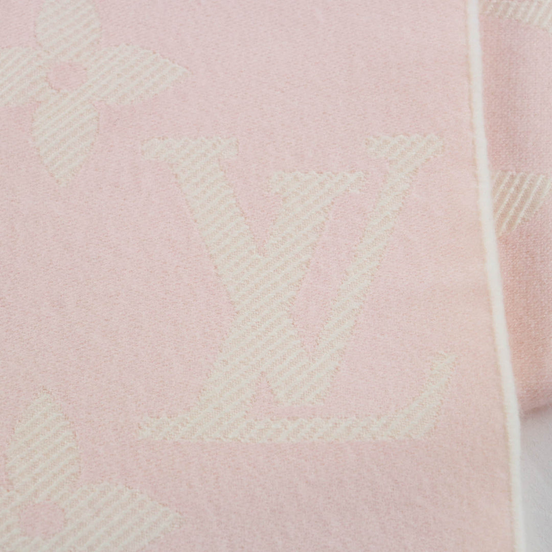 Great LOUIS VUITTON Scarf Pink off-white wool Women M79522
