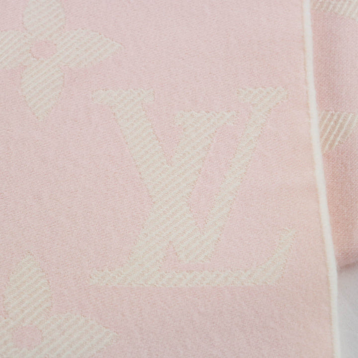 Great LOUIS VUITTON Scarf Pink off-white wool Women M79522