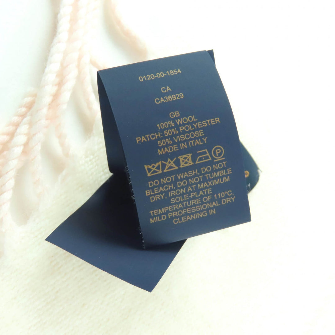 Great LOUIS VUITTON Scarf Pink off-white wool Women M79522