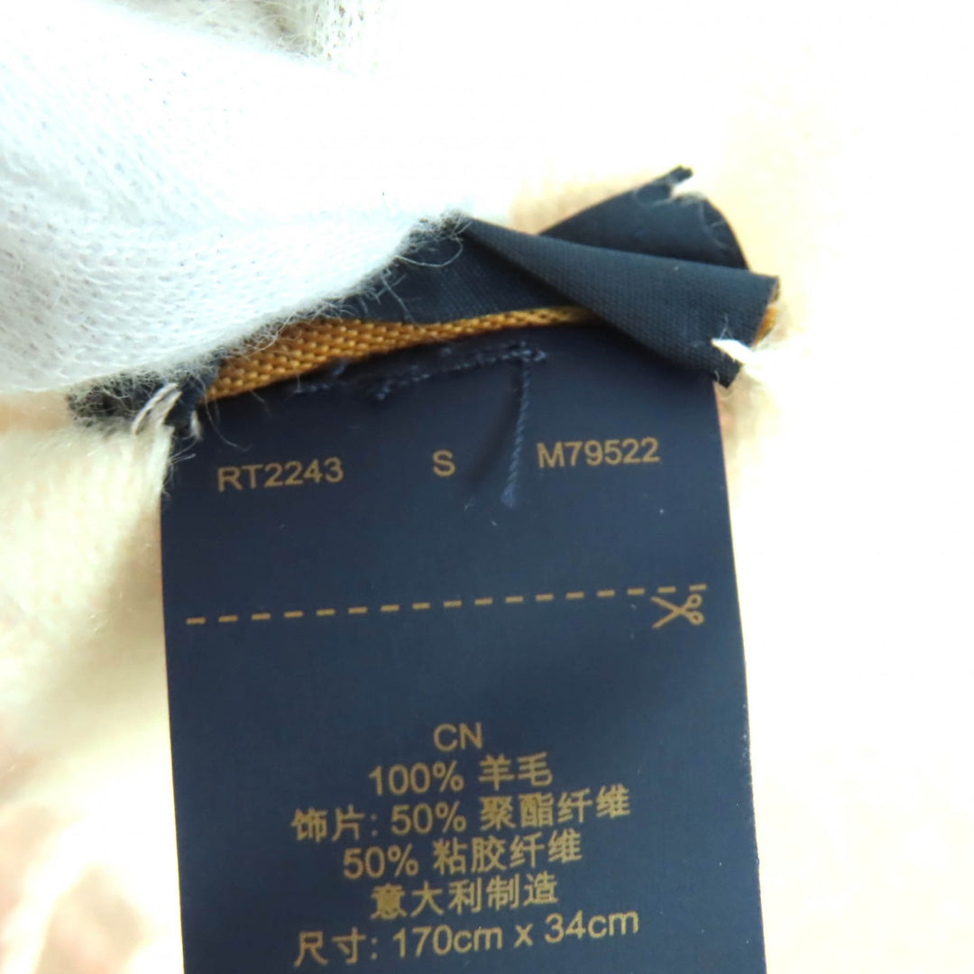 Great LOUIS VUITTON Scarf Pink off-white wool Women M79522