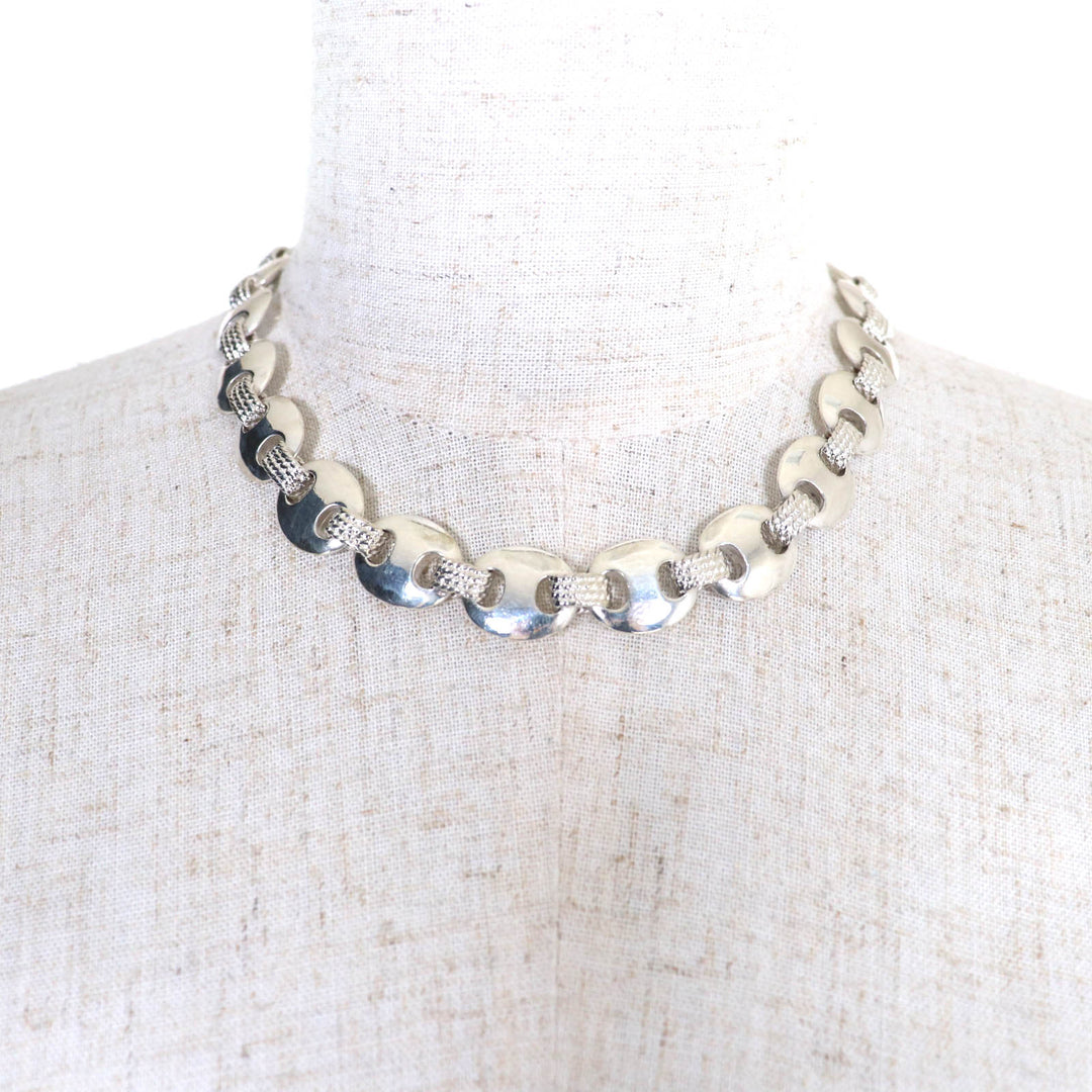 Great HERMES Necklace Shrouis Silver SV925 Women