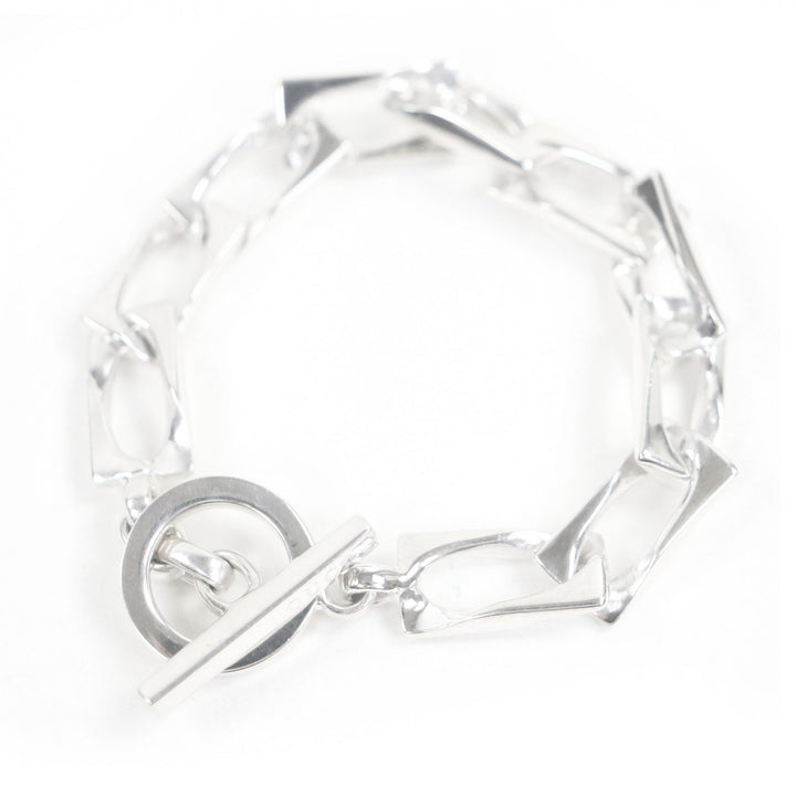 Excellent GUCCI bracelet Figaro Tom Ford T-bar accessories Silver AG925 mens