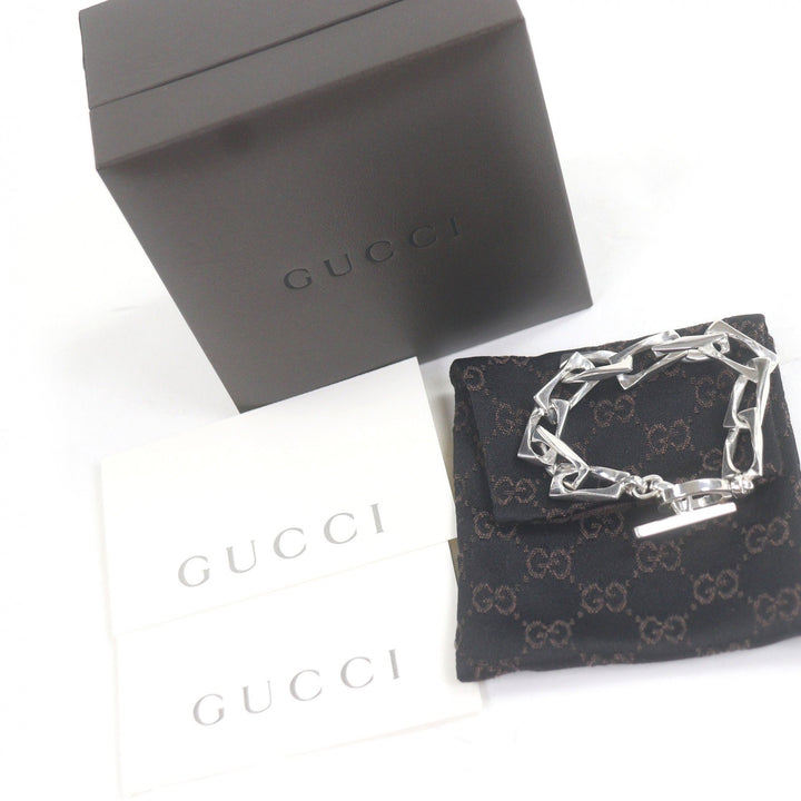 Excellent GUCCI bracelet Figaro Tom Ford T-bar accessories Silver AG925 mens
