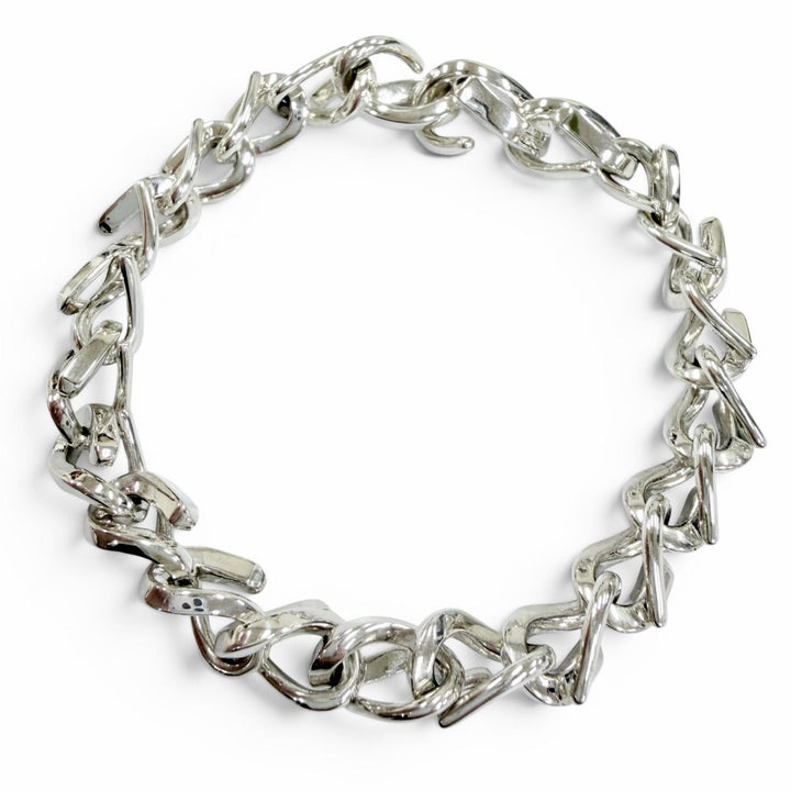 Excellent TIFFANY&Co.Medium Link Bracelet Current product Silver AG925 Women 22