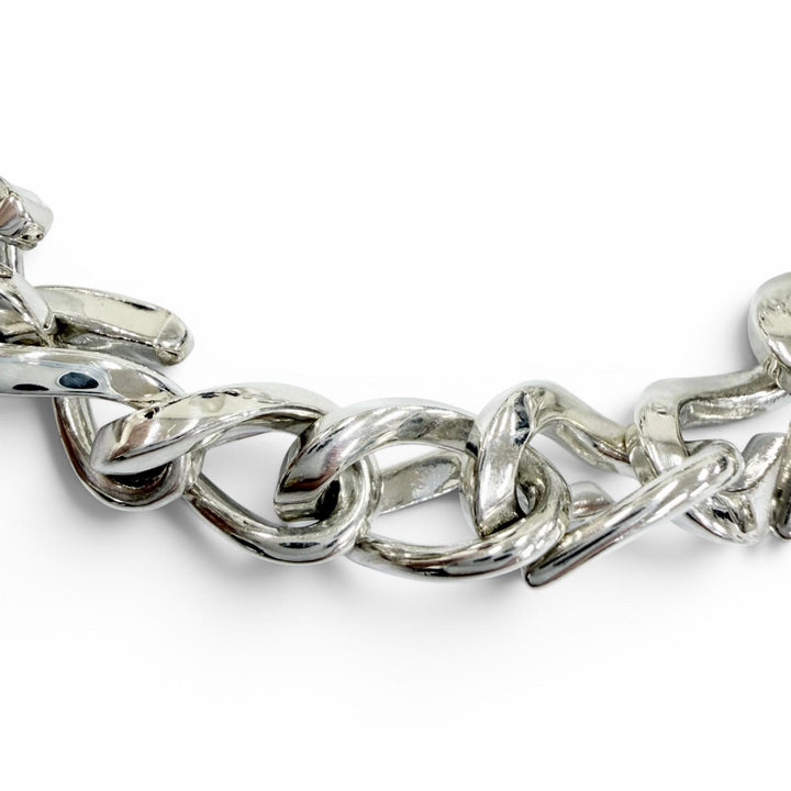 Excellent TIFFANY&Co.Medium Link Bracelet Current product Silver AG925 Women 22
