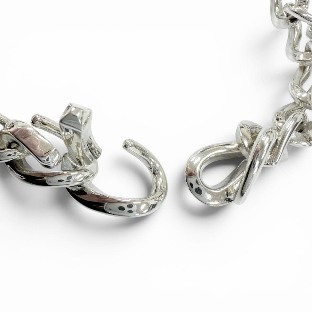 Excellent TIFFANY&Co.Medium Link Bracelet Current product Silver AG925 Women 22