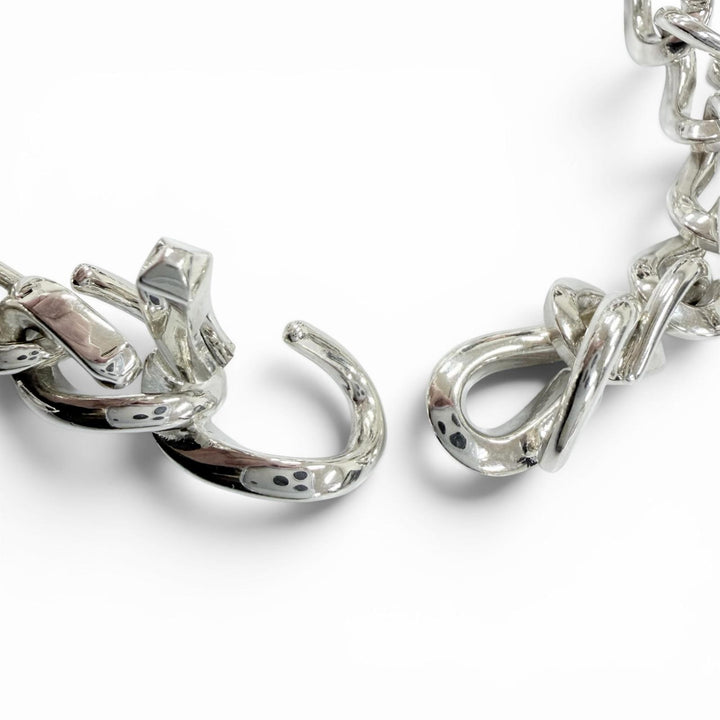 Excellent TIFFANY&Co.Medium Link Bracelet Current product Silver AG925 Women 22