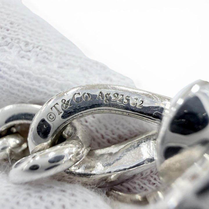 Excellent TIFFANY&Co.Medium Link Bracelet Current product Silver AG925 Women 22