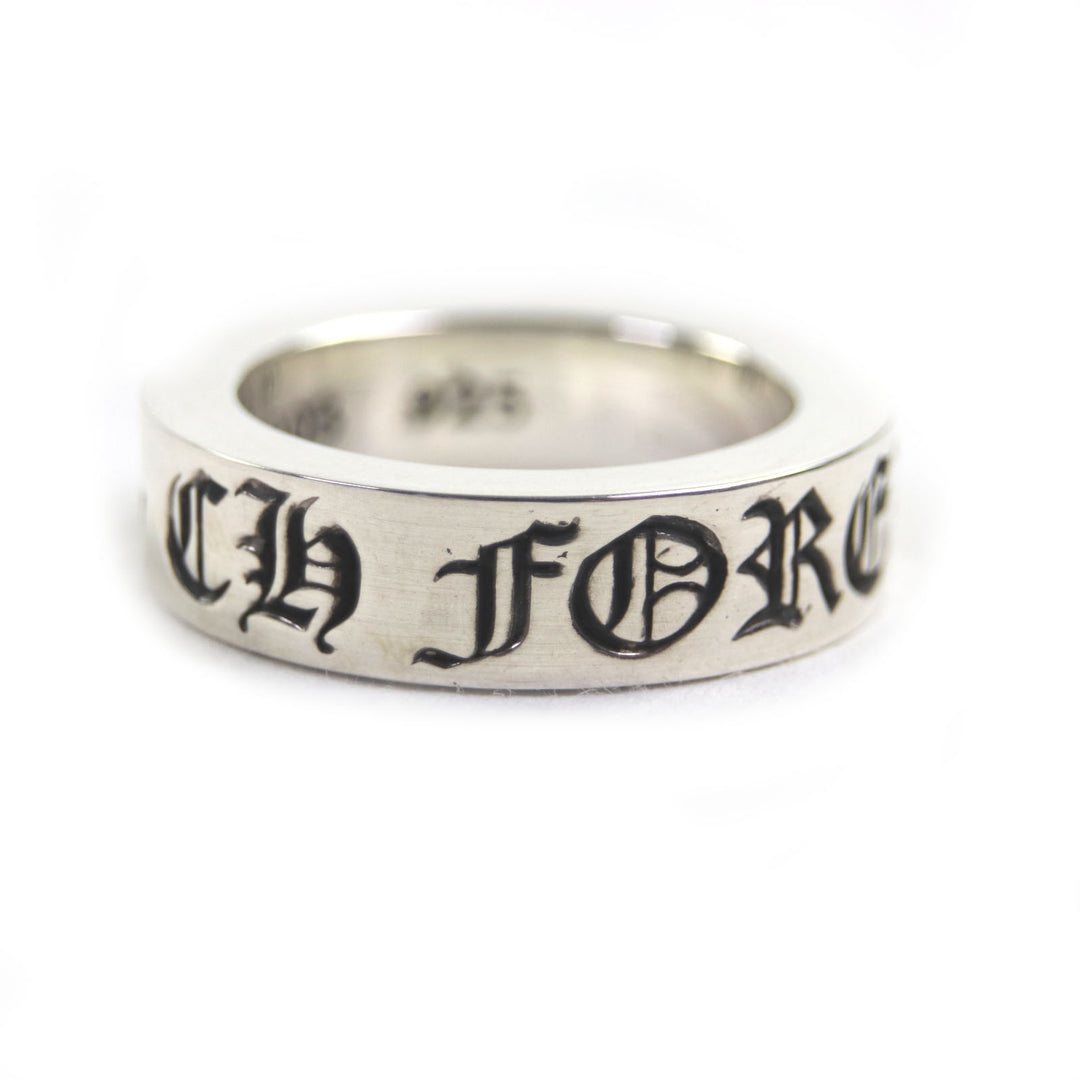 Great CHROME HEARTS Ring Spacer Ring Forever 0.2"" Silver 925 mens