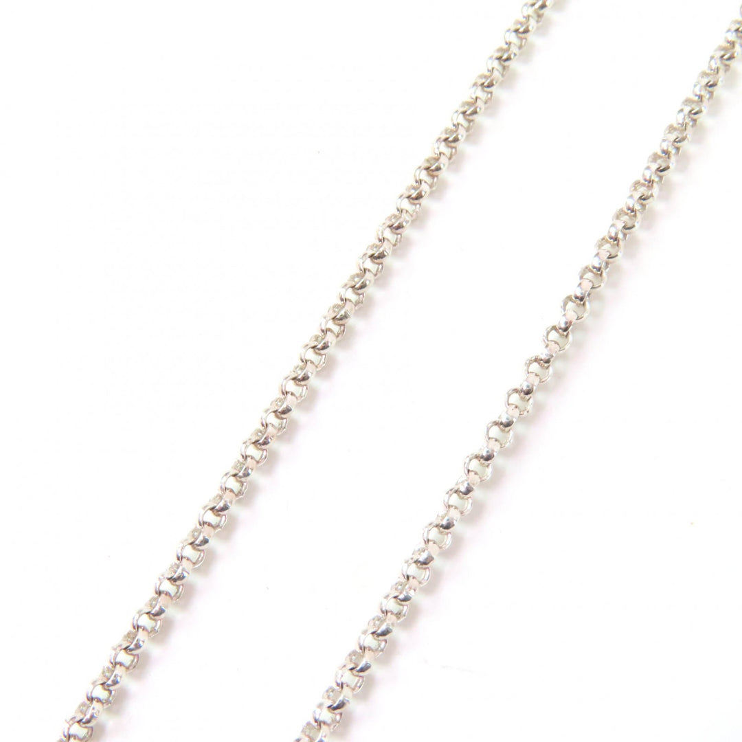 Great HERMES Necklace Ex Libris PM Necklace Silver gold AG925 Women