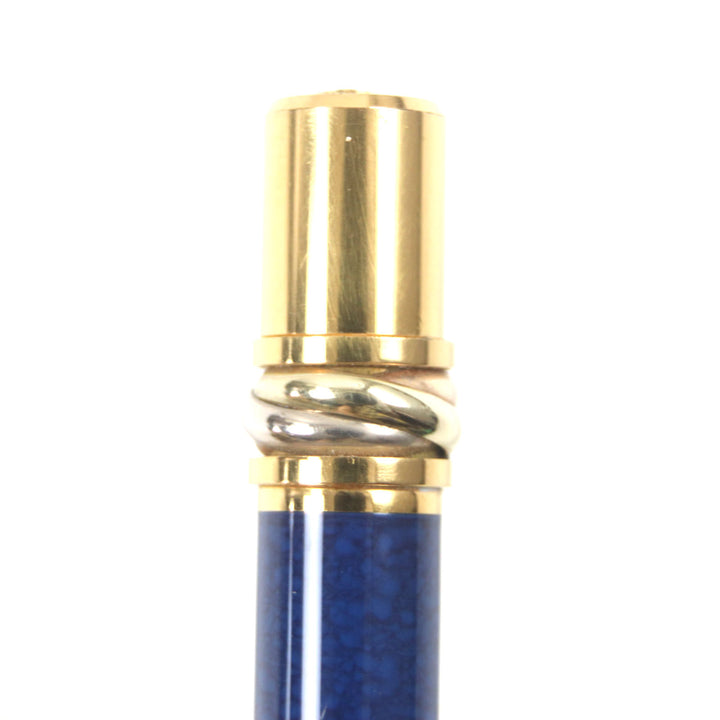 Cartier Ballpoint pen Mast Trinity Rare Marble Pattern wist Type Navy gold mens