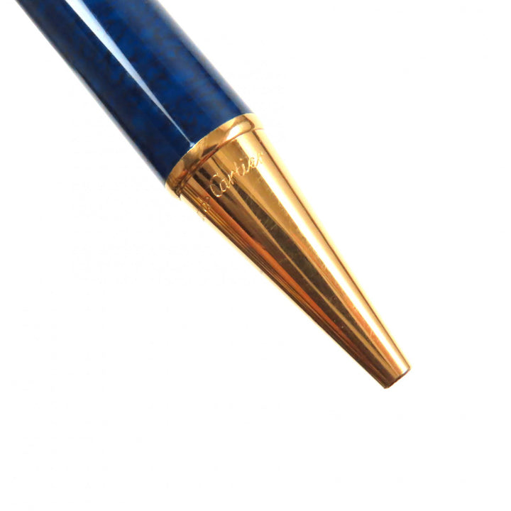 Cartier Ballpoint pen Mast Trinity Rare Marble Pattern wist Type Navy gold mens