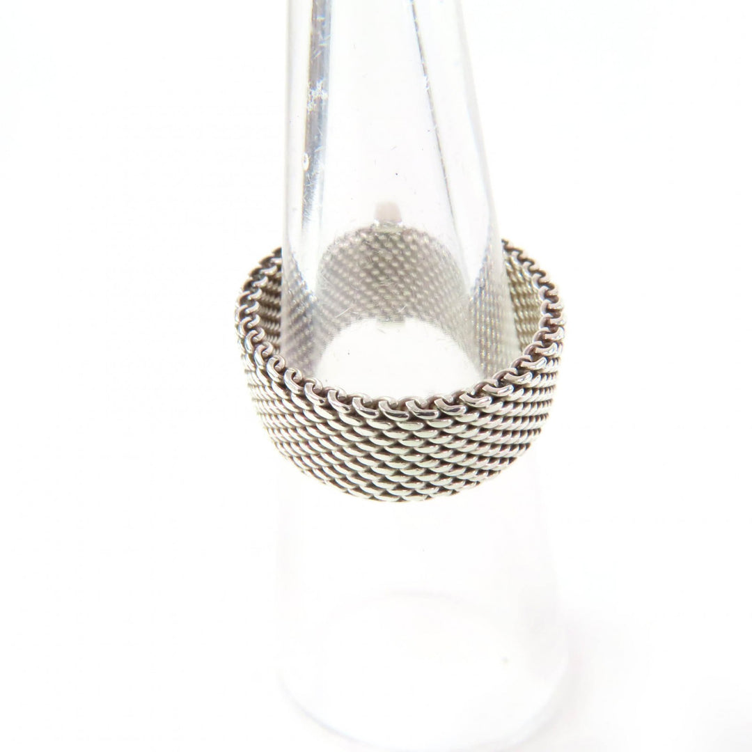 Great TIFFANY&Co. Ring Somerset 4P Silver 925 Women 8