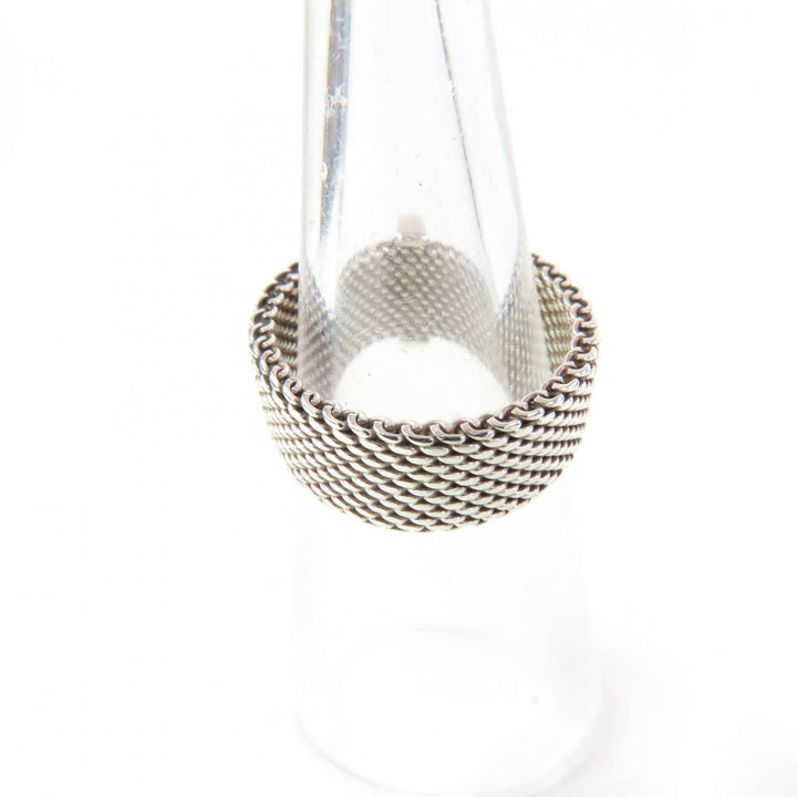 Great TIFFANY&Co. Ring Somerset 4P Silver 925 Women 8