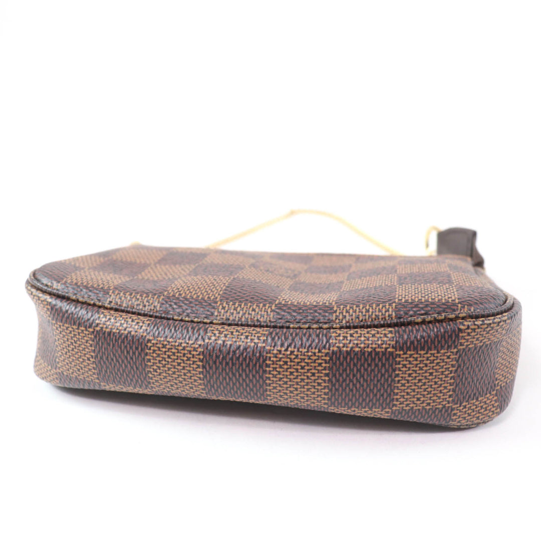Excellent LOUIS VUITTON Pochette Mini Pochette Accessoires Brown Damier Ebene