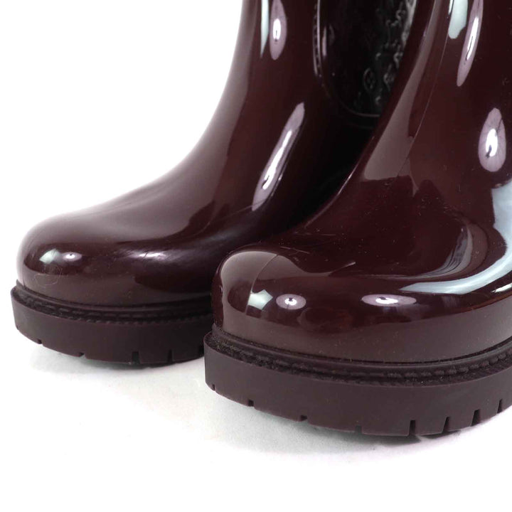 Great LOUIS VUITTON Rain shoes Monogram long rain boots Bordeaux rubber Women