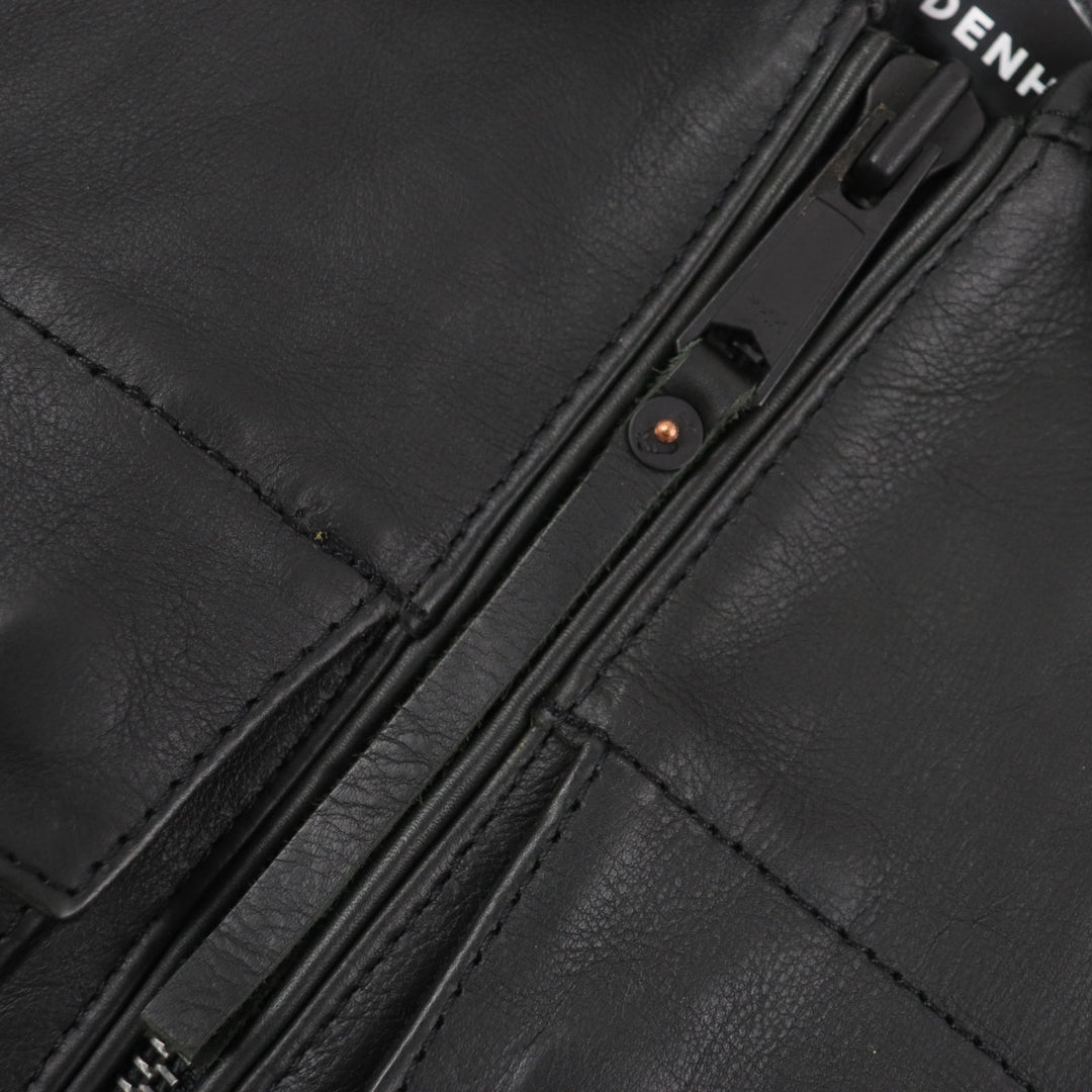 Excellent DENHAM Leather jacket black Cowhide mens S 01-13-06-25-001 CODY RL