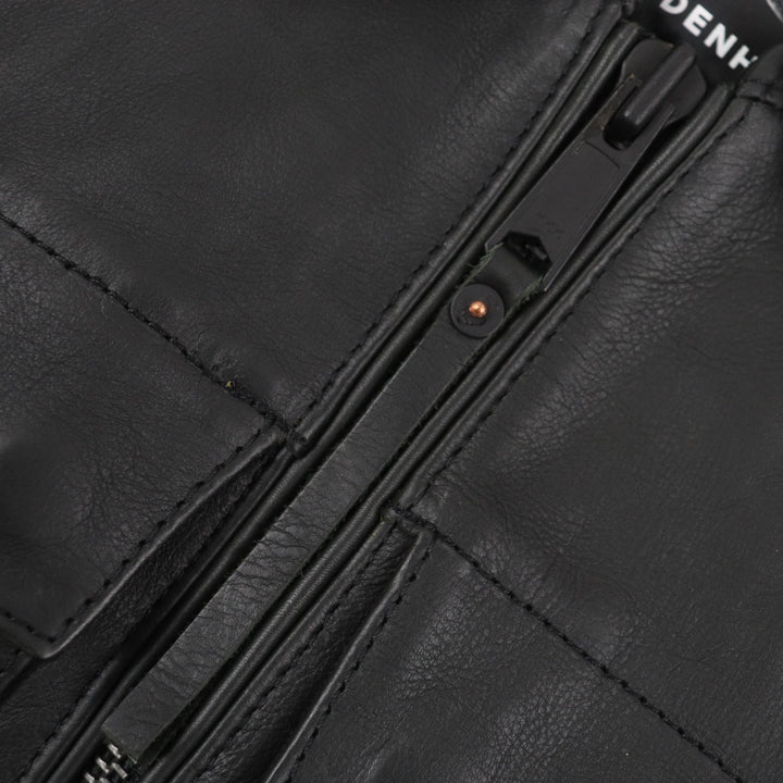 Excellent DENHAM Leather jacket black Cowhide mens S 01-13-06-25-001 CODY RL