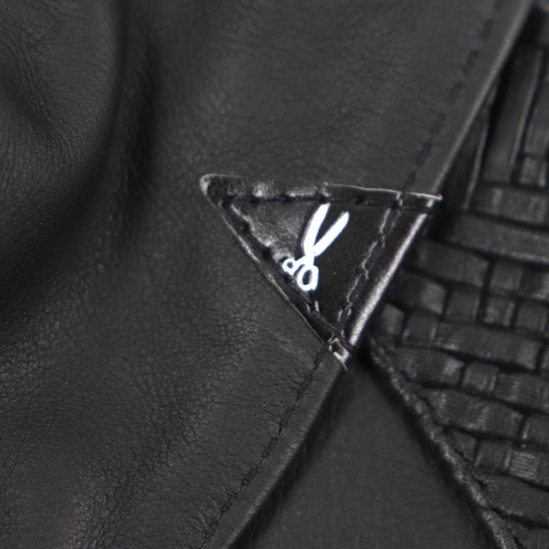 Excellent DENHAM Leather jacket black Cowhide mens S 01-13-06-25-001 CODY RL