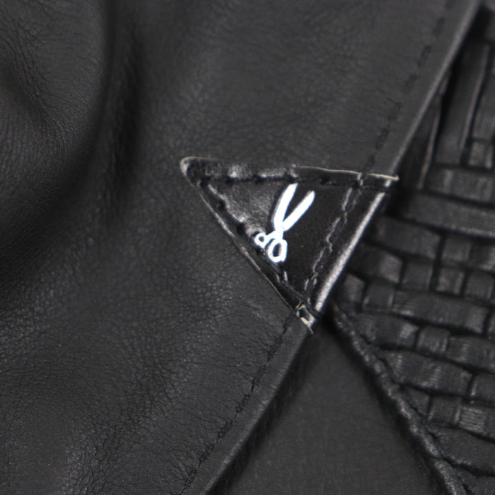 Excellent DENHAM Leather jacket black Cowhide mens S 01-13-06-25-001 CODY RL