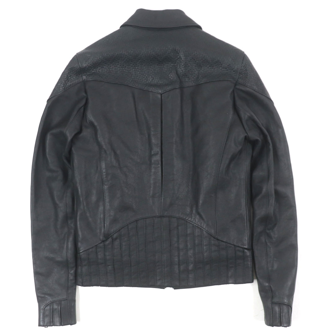 Excellent DENHAM Leather jacket black Cowhide mens S 01-13-06-25-001 CODY RL