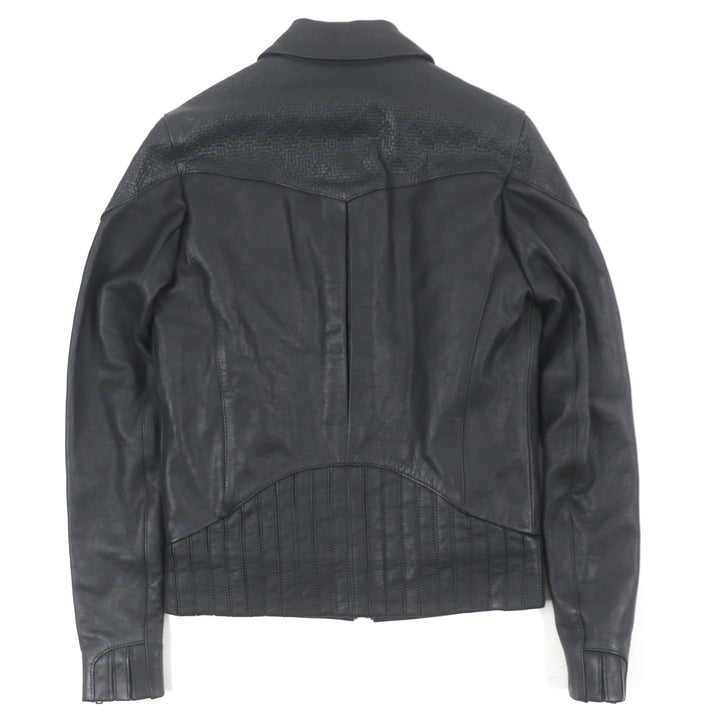 Excellent DENHAM Leather jacket black Cowhide mens S 01-13-06-25-001 CODY RL