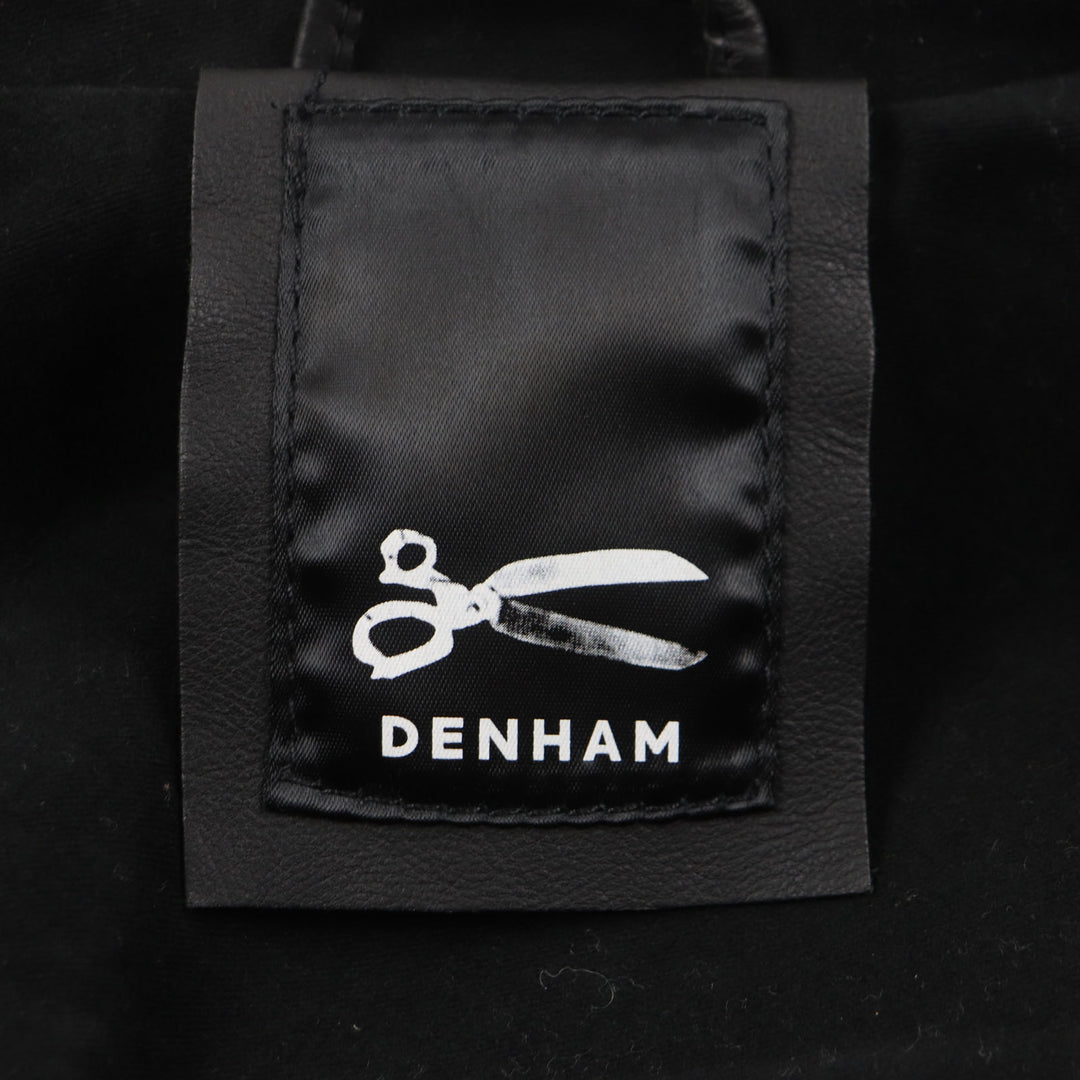 Excellent DENHAM Leather jacket black Cowhide mens S 01-13-06-25-001 CODY RL
