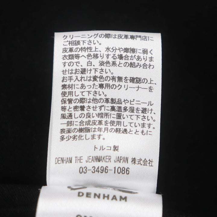 Excellent DENHAM Leather jacket black Cowhide mens S 01-13-06-25-001 CODY RL