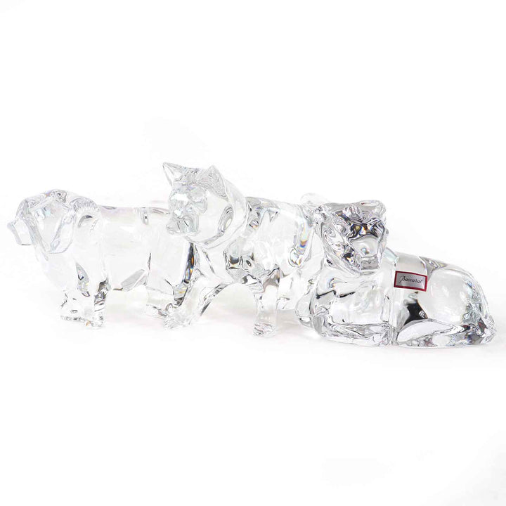Pristine Baccarat Chinesezodiac Ox, Sheep, Dog, Object,Interior Decoration,clear