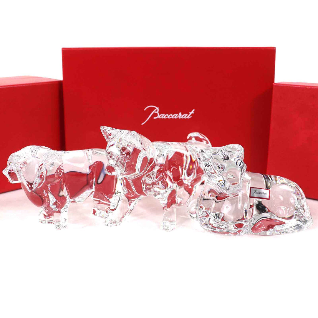 Pristine Baccarat Chinesezodiac Ox, Sheep, Dog, Object,Interior Decoration,clear