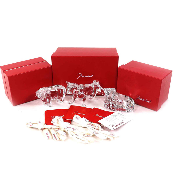 Pristine Baccarat Chinesezodiac Ox, Sheep, Dog, Object,Interior Decoration,clear