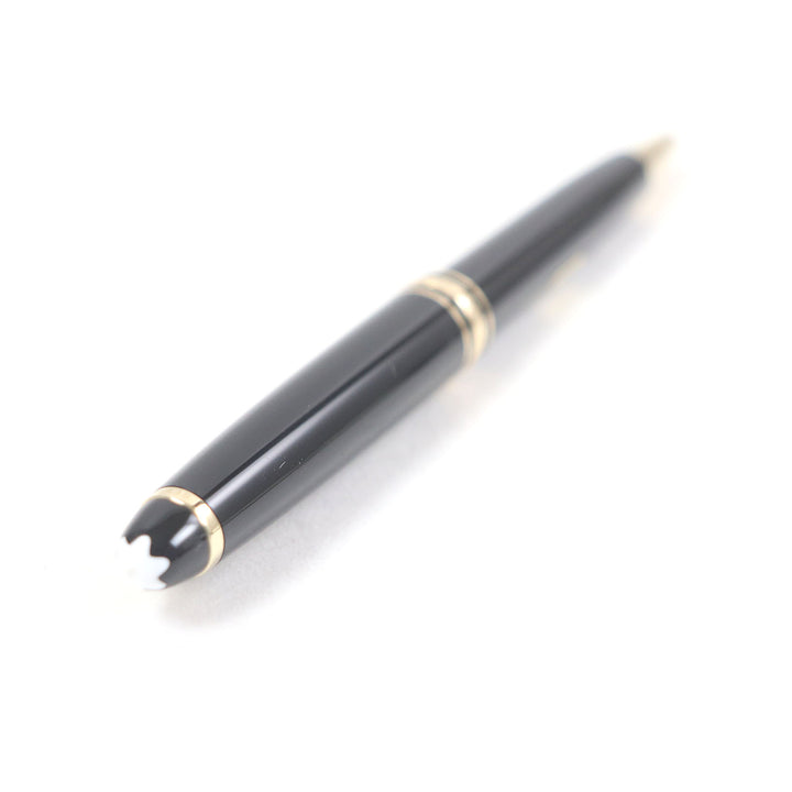Excellent MONTBLANC Ballpoint pen Meisterstck Classic Pix Black gold Precious resin mens