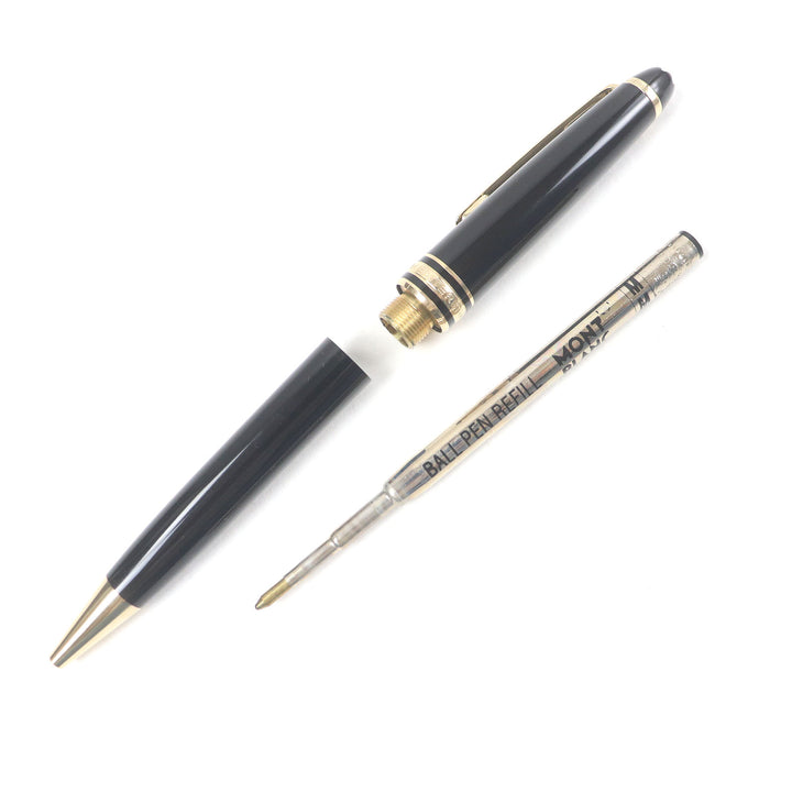 Excellent MONTBLANC Ballpoint pen Meisterstck Classic Pix Black gold Precious resin mens