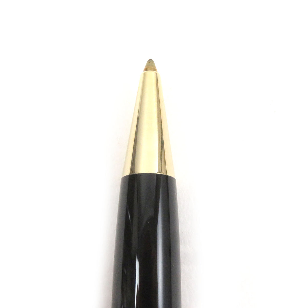 Excellent MONTBLANC Ballpoint pen Meisterstck Classic Pix Black gold Precious resin mens