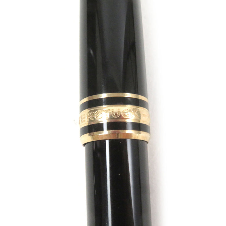 Excellent MONTBLANC Ballpoint pen Meisterstck Classic Pix Black gold Precious resin mens